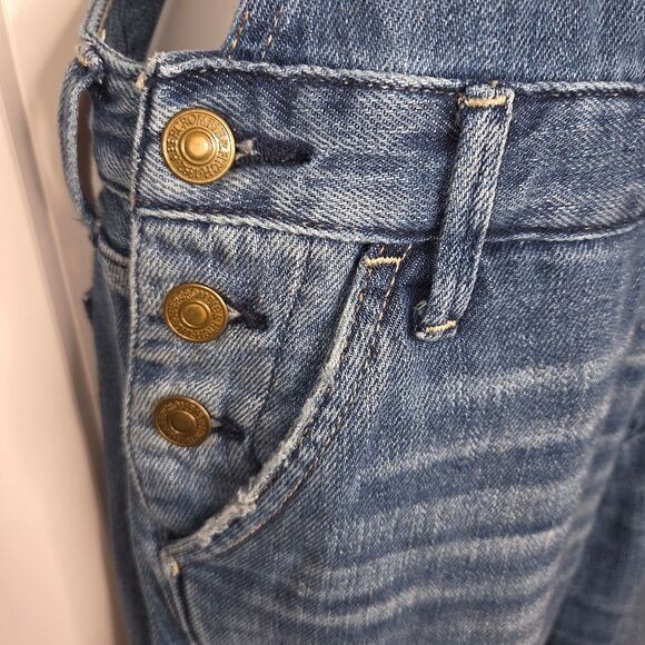 Abercrombie & Fitch Ripped Denim Jean Overalls Size XS - Picture 6 of 13